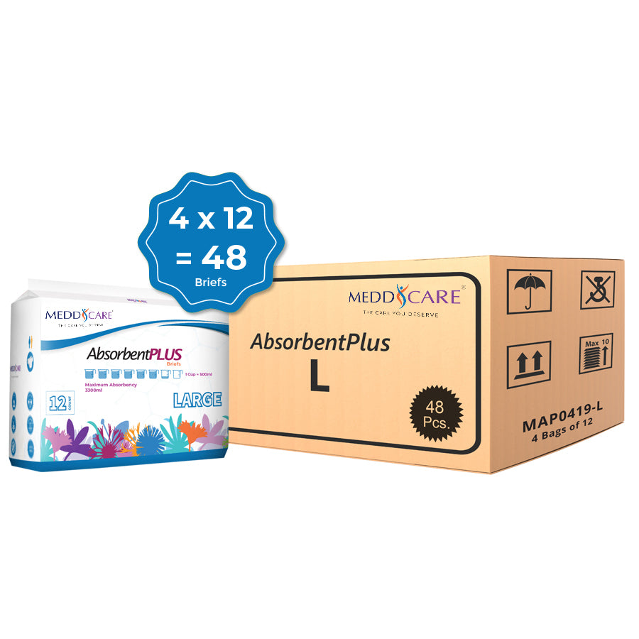 Absorbent Plus Overnight Large (4 Bags of 12 Counts)