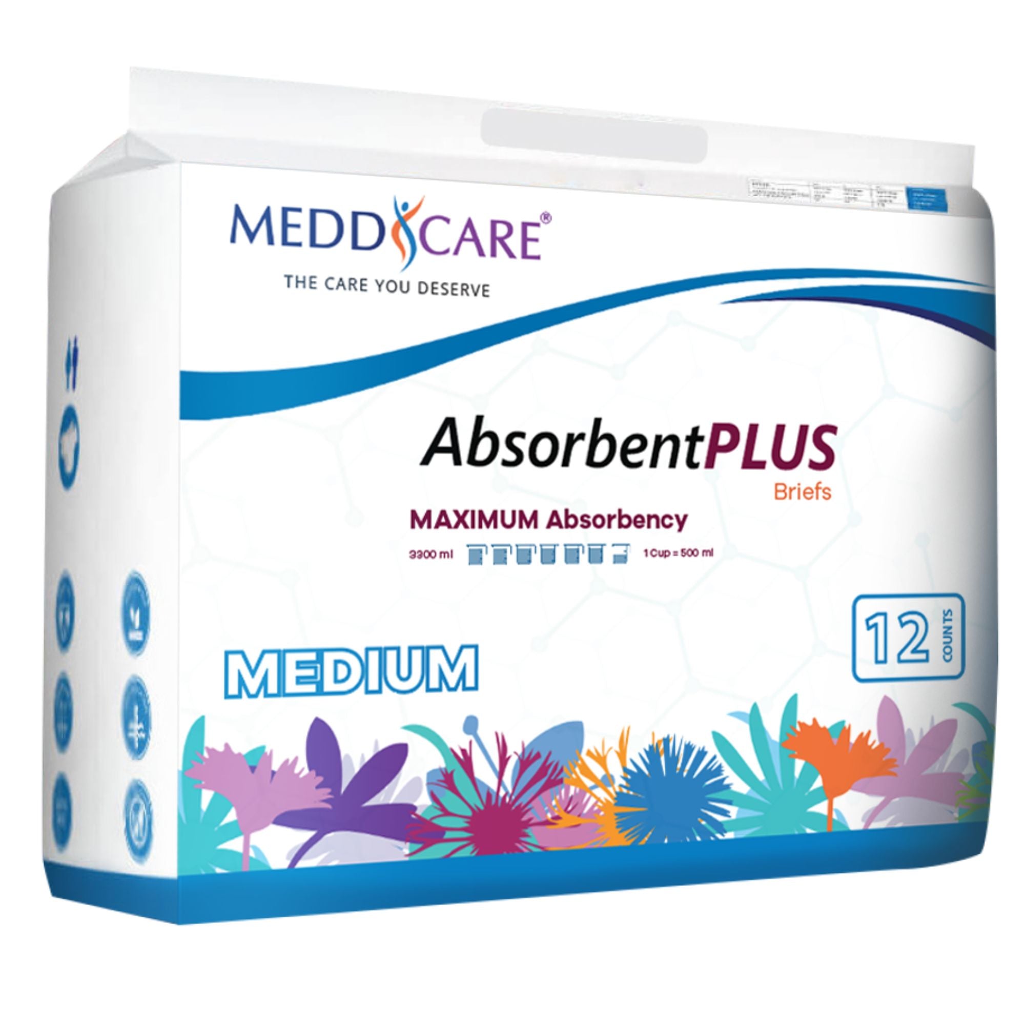 Meddcare® Absorbent Plus Brief – Heavy Incontinence Briefs for Day